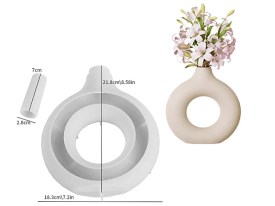 Molde silicona florero redondo tubo